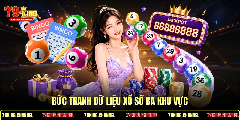 Bức tranh dữ liệu xổ số ba khu vực