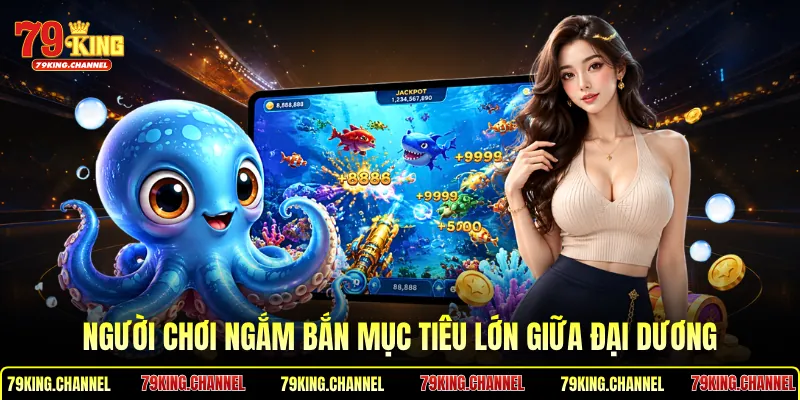 Người chơi ngắm bắn mục tiêu lớn giữa đại dương